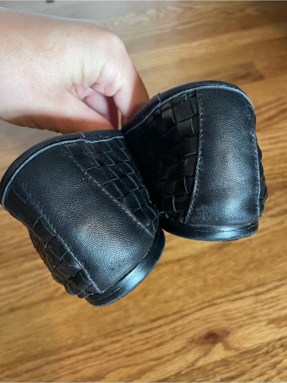 Quince Black Woven Ballet Flats with Bow 10 - Picture 4 of 6